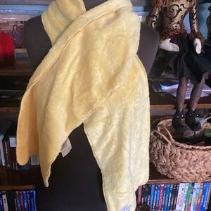 The North Face bright yellow scarf unisex
